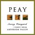 Peay Vineyards Savoy Vineyard Pinot Noir 2016 Front Label