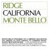 Ridge Monte Bello (stained label) 1998 Front Label