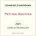 Domaine D'Ansignan Petites Grappes 2021 Front Label
