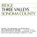 Ridge Three Valleys Red 2019 Front Label