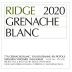 Ridge Grenache Blanc 2020 Front Label
