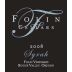 Folin Cellars Syrah 2008 Front Label