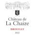 Chateau de la Chaize Brouilly 2022 Front Label