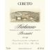 Ceretto Barbaresco Bernardot 2016 Front Label