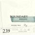 Boundary Breaks No. 239 Dry Riesling 2023 Front Label