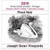 Joseph Swan Trenton Estate Vineyard Pinot Noir 2016 Front Label