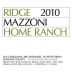 Ridge Mazzoni Home Ranch Zinfandel 2010 Front Label