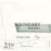 Boundary Breaks No. 239 Dry Riesling 2018 Front Label