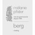 Melanie Pfister Berg Riesling 2021 Front Label