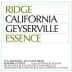 Ridge Geyserville Essence (375ML half-bottle) 2014 Front Label