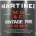 Martinez Vintage Port 1985 Front Label