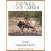 Becker Vineyards Tempranillo 2022 Front Label