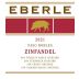 Eberle Zinfandel 2021 Front Label