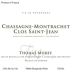 Domaine Thomas Morey Chassagne-Montrachet Clos St. Jean Premier Cru Rouge 2016 Front Label