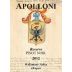 Apolloni Vineyards Estate Reserve Pinot Noir 2012 Front Label