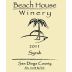Beach House Winery Syrah 2011 Front Label