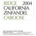 Ridge Caboose Zinfandel 2004 Front Label