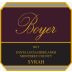 Boyer Syrah 2015 Front Label