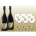 Dom Perignon Limited Edition 2 Bottles plus Six Glass Set 2009 Front Label