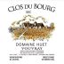 Domaine Huet Clos du Bourg Sec 2019 Front Label