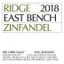 Ridge East Bench Zinfandel 2018 Front Label