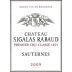 Chateau Sigalas Rabaud Sauternes 2009 Front Label