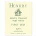 Hendry Pinot Gris 2018 Front Label