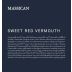 Massican Sweet Red Vermouth 2018 Front Label