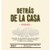 Bodegas Castano Detras de la Casa Syrah 2014 Front Label