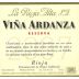 La Rioja Alta Vina Ardanza Reserva 2007 Front Label