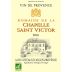 Domaine de la Chapelle Saint Victor Coteaux d'Aix-en-Provence 2016 Front Label