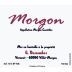 Domaine Georges Descombes Morgon 2020 Front Label