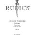Rudius Hudson Vineyard Syrah 2013 Front Label