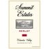Summit Estate Merlot 2014 Front Label
