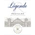 Domaines Barons de Rothschild Legende Pauillac 2015 Front Label