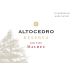 Altocedro Old Vine Reserve Malbec 2018 Front Label
