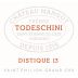 Chateau Mangot Todeschini Distique 13 2020 Front Label
