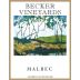 Becker Vineyards Malbec 2017 Front Label