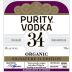 Purity Signature 34 Organic Vodka Front Label
