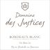 Chateau Respide Medeville Domaine des Justices Bordeaux Blanc 2018 Front Label