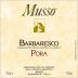 Musso Pora Barbaresco 2019 Front Label