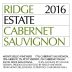 Ridge Estate Cabernet Sauvignon (1.5 Liter Magnum) 2016 Front Label
