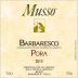Musso Pora Barbaresco 2015 Front Label
