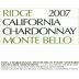 Ridge Monte Bello Chardonnay 2007 Front Label