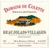 Domaine de Colette Beaujolais Villages 2017 Front Label