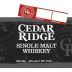 Cedar Ridge Single Malt Whiskey Front Label