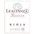 Bodegas Altanza Lealtanza Reserva 2014 Front Label