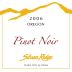Silvan Ridge Pinot Noir 2006 Front Label