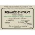 Domaine de la Romanee-Conti Romanee St. Vivant Grand Cru (bin soiled label) 1983 Front Label