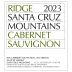 Ridge Santa Cruz Mountains Cabernet Sauvignon 2023 Front Label